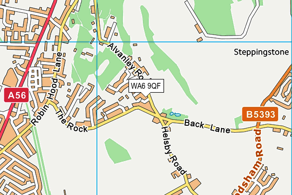 WA6 9QF map - OS VectorMap District (Ordnance Survey)