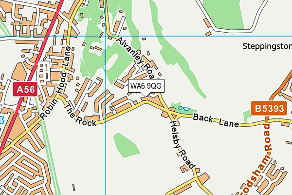 WA6 9QG map - OS VectorMap District (Ordnance Survey) WA6 9QG map - OS VectorMap District (Ordnance Survey)