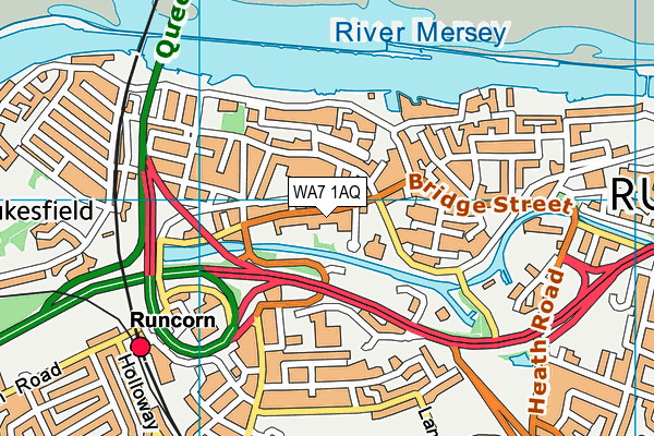 WA7 1AQ map - OS VectorMap District (Ordnance Survey) WA7 1AQ map - OS VectorMap District (Ordnance Survey)
