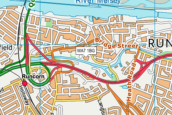 WA7 1BG map - OS VectorMap District (Ordnance Survey) WA7 1BG map - OS VectorMap District (Ordnance Survey)