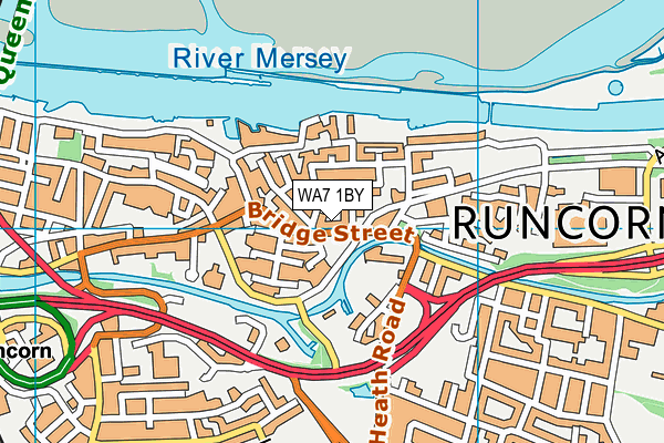 WA7 1BY map - OS VectorMap District (Ordnance Survey)