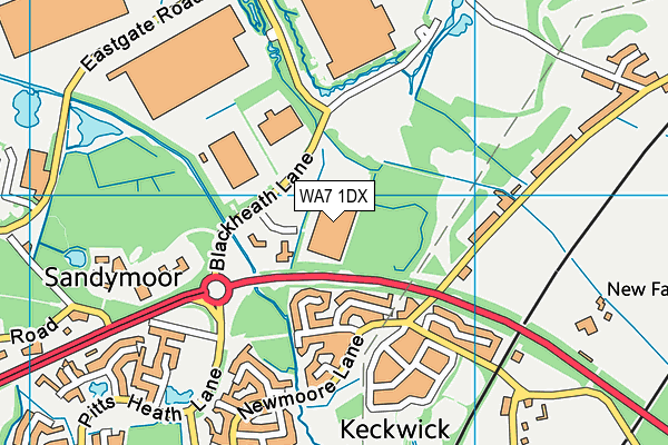 WA7 1DX map - OS VectorMap District (Ordnance Survey) WA7 1DX map - OS VectorMap District (Ordnance Survey)