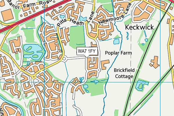 WA7 1FY map - OS VectorMap District (Ordnance Survey) WA7 1FY map - OS VectorMap District (Ordnance Survey)