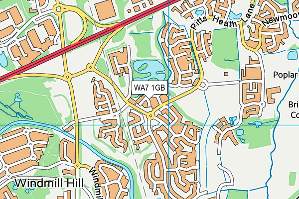 WA7 1GB map - OS VectorMap District (Ordnance Survey) WA7 1GB map - OS VectorMap District (Ordnance Survey)