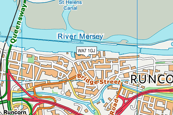 WA7 1GJ map - OS VectorMap District (Ordnance Survey) WA7 1GJ map - OS VectorMap District (Ordnance Survey)