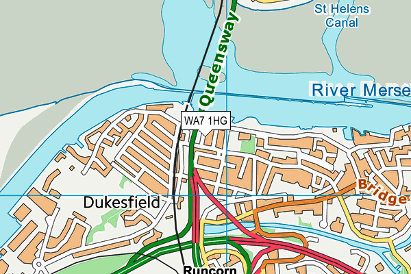 WA7 1HG map - OS VectorMap District (Ordnance Survey) WA7 1HG map - OS VectorMap District (Ordnance Survey)