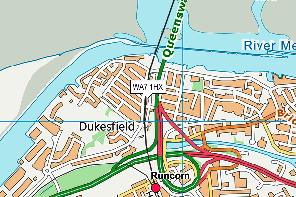 WA7 1HX map - OS VectorMap District (Ordnance Survey)