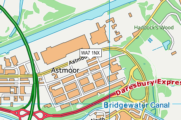 WA7 1NX map - OS VectorMap District (Ordnance Survey) WA7 1NX map - OS VectorMap District (Ordnance Survey)