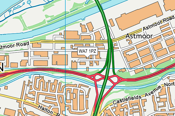WA7 1PZ map - OS VectorMap District (Ordnance Survey)