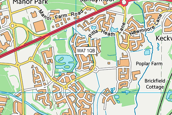 WA7 1QB map - OS VectorMap District (Ordnance Survey) WA7 1QB map - OS VectorMap District (Ordnance Survey)