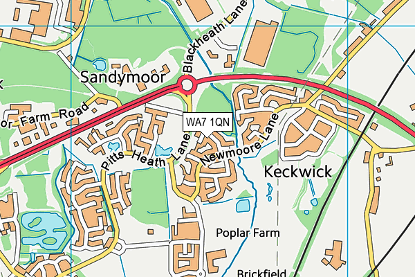 WA7 1QN map - OS VectorMap District (Ordnance Survey) WA7 1QN map - OS VectorMap District (Ordnance Survey)