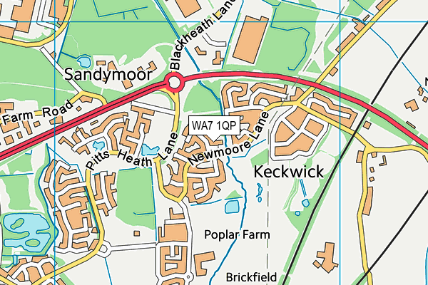 WA7 1QP map - OS VectorMap District (Ordnance Survey) WA7 1QP map - OS VectorMap District (Ordnance Survey)