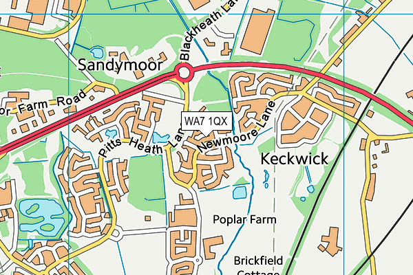 WA7 1QX map - OS VectorMap District (Ordnance Survey) WA7 1QX map - OS VectorMap District (Ordnance Survey)