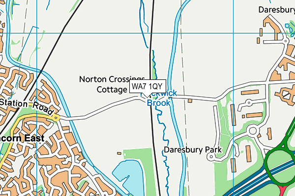 WA7 1QY map - OS VectorMap District (Ordnance Survey)