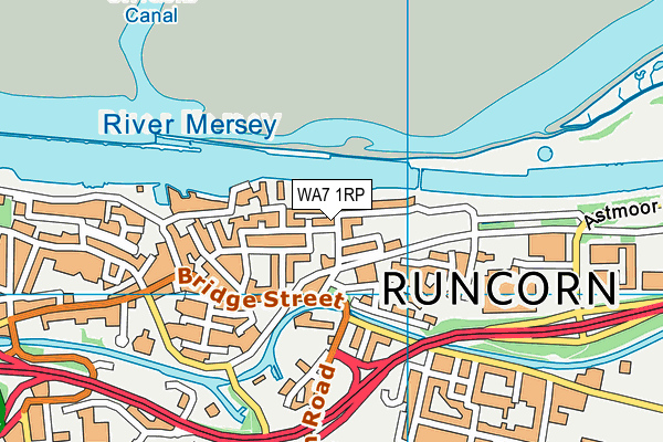 WA7 1RP map - OS VectorMap District (Ordnance Survey)