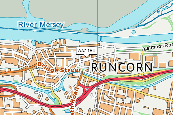 WA7 1RU map - OS VectorMap District (Ordnance Survey)