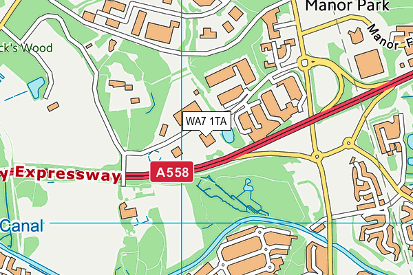 WA7 1TA map - OS VectorMap District (Ordnance Survey) WA7 1TA map - OS VectorMap District (Ordnance Survey)