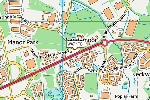 WA7 1TB map - OS VectorMap District (Ordnance Survey) WA7 1TB map - OS VectorMap District (Ordnance Survey)