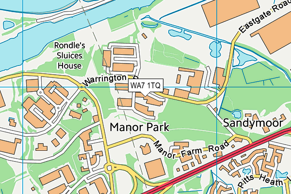 WA7 1TQ map - OS VectorMap District (Ordnance Survey) WA7 1TQ map - OS VectorMap District (Ordnance Survey)