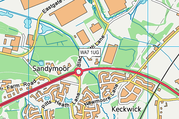 WA7 1UG map - OS VectorMap District (Ordnance Survey) WA7 1UG map - OS VectorMap District (Ordnance Survey)