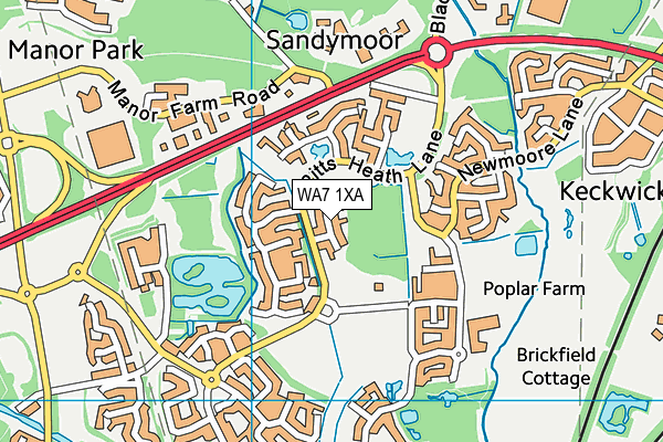 WA7 1XA map - OS VectorMap District (Ordnance Survey) WA7 1XA map - OS VectorMap District (Ordnance Survey)