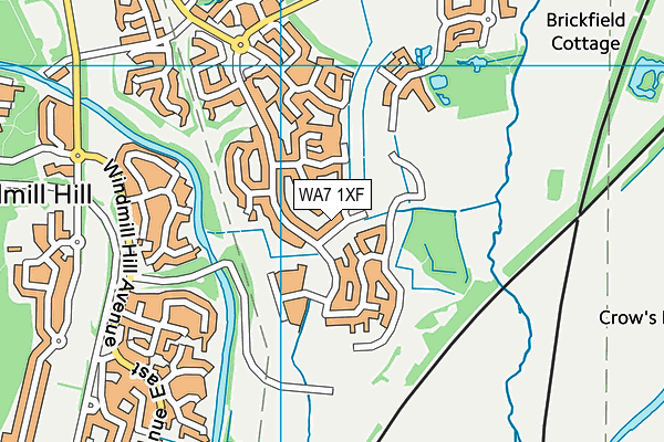 WA7 1XF map - OS VectorMap District (Ordnance Survey) WA7 1XF map - OS VectorMap District (Ordnance Survey)