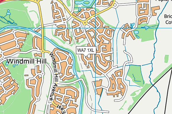 WA7 1XL map - OS VectorMap District (Ordnance Survey) WA7 1XL map - OS VectorMap District (Ordnance Survey)