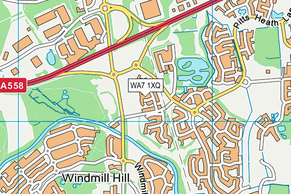 WA7 1XQ map - OS VectorMap District (Ordnance Survey) WA7 1XQ map - OS VectorMap District (Ordnance Survey)