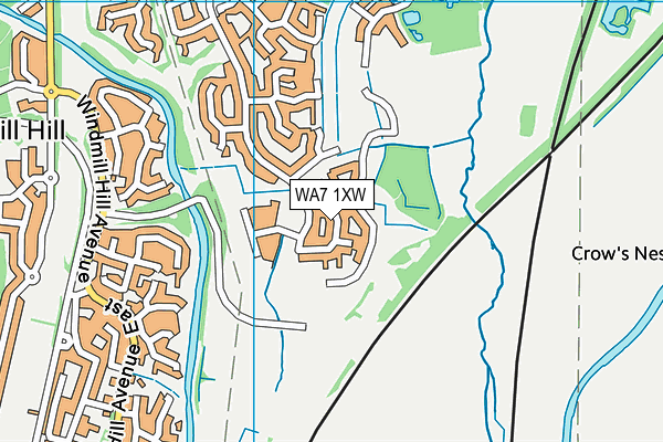WA7 1XW map - OS VectorMap District (Ordnance Survey) WA7 1XW map - OS VectorMap District (Ordnance Survey)