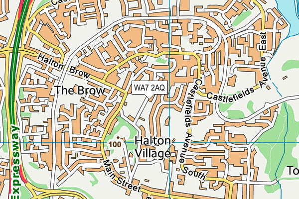 WA7 2AQ map - OS VectorMap District (Ordnance Survey) WA7 2AQ map - OS VectorMap District (Ordnance Survey)