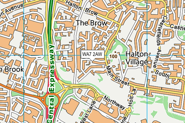 WA7 2AW map - OS VectorMap District (Ordnance Survey) WA7 2AW map - OS VectorMap District (Ordnance Survey)