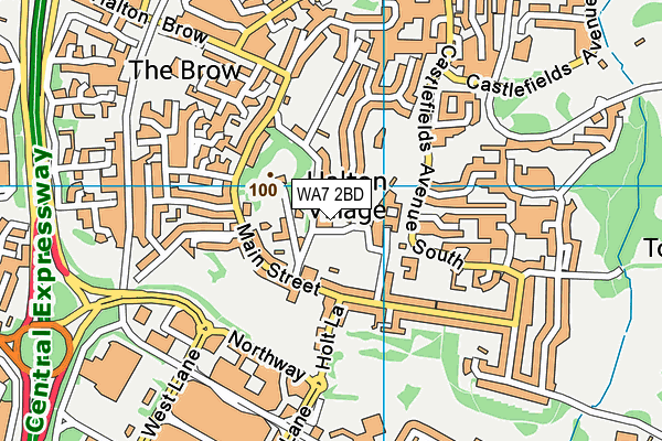 WA7 2BD map - OS VectorMap District (Ordnance Survey) WA7 2BD map - OS VectorMap District (Ordnance Survey)
