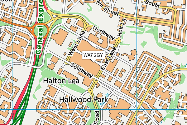 WA7 2GY map - OS VectorMap District (Ordnance Survey) WA7 2GY map - OS VectorMap District (Ordnance Survey)