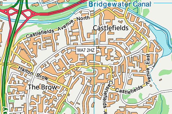 WA7 2HZ map - OS VectorMap District (Ordnance Survey) WA7 2HZ map - OS VectorMap District (Ordnance Survey)