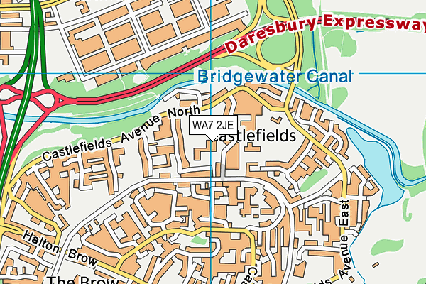 WA7 2JE map - OS VectorMap District (Ordnance Survey) WA7 2JE map - OS VectorMap District (Ordnance Survey)