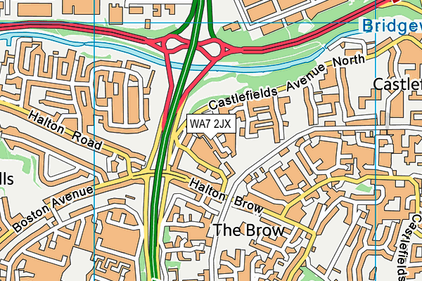 WA7 2JX map - OS VectorMap District (Ordnance Survey) WA7 2JX map - OS VectorMap District (Ordnance Survey)