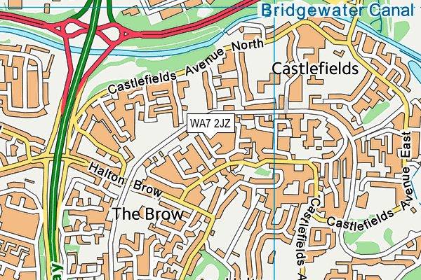 WA7 2JZ map - OS VectorMap District (Ordnance Survey) WA7 2JZ map - OS VectorMap District (Ordnance Survey)