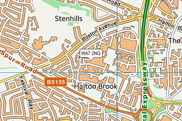 WA7 2NQ map - OS VectorMap District (Ordnance Survey) WA7 2NQ map - OS VectorMap District (Ordnance Survey)