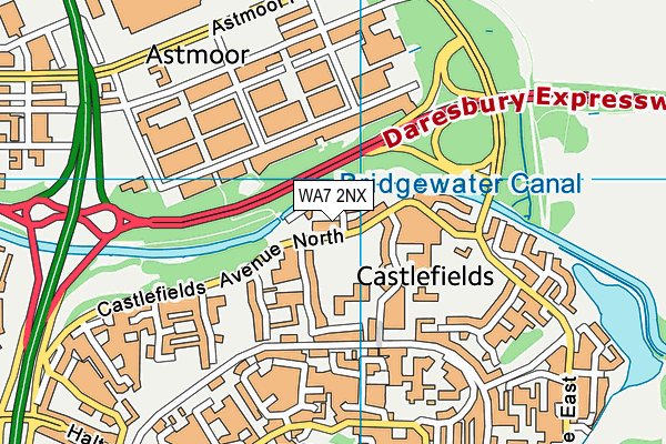 WA7 2NX map - OS VectorMap District (Ordnance Survey) WA7 2NX map - OS VectorMap District (Ordnance Survey)