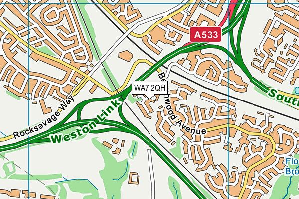 WA7 2QH map - OS VectorMap District (Ordnance Survey) WA7 2QH map - OS VectorMap District (Ordnance Survey)