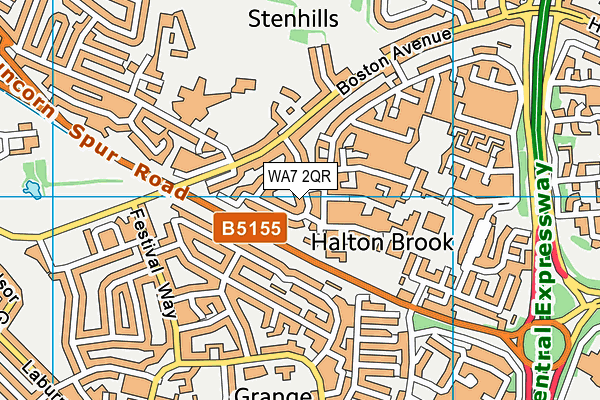 WA7 2QR map - OS VectorMap District (Ordnance Survey) WA7 2QR map - OS VectorMap District (Ordnance Survey)