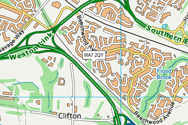 WA7 2QY map - OS VectorMap District (Ordnance Survey)