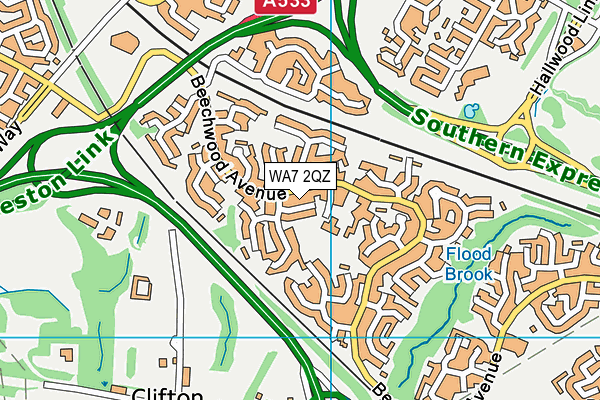 WA7 2QZ map - OS VectorMap District (Ordnance Survey) WA7 2QZ map - OS VectorMap District (Ordnance Survey)