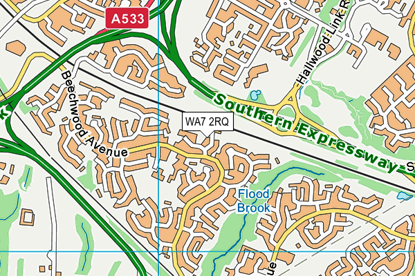 WA7 2RQ map - OS VectorMap District (Ordnance Survey) WA7 2RQ map - OS VectorMap District (Ordnance Survey)