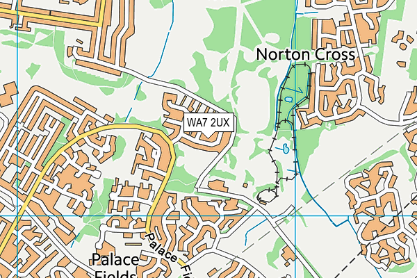WA7 2UX map - OS VectorMap District (Ordnance Survey)