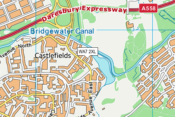 WA7 2XL map - OS VectorMap District (Ordnance Survey) WA7 2XL map - OS VectorMap District (Ordnance Survey)