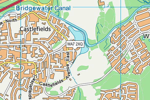 WA7 2XQ map - OS VectorMap District (Ordnance Survey) WA7 2XQ map - OS VectorMap District (Ordnance Survey)