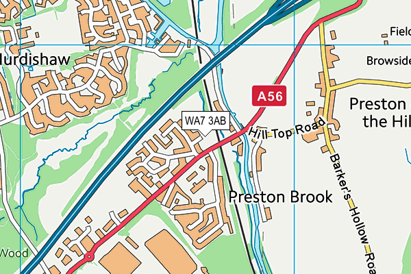 WA7 3AB map - OS VectorMap District (Ordnance Survey) WA7 3AB map - OS VectorMap District (Ordnance Survey)