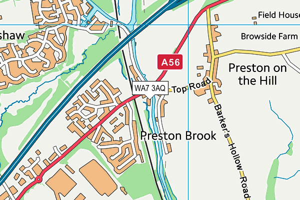 WA7 3AQ map - OS VectorMap District (Ordnance Survey) WA7 3AQ map - OS VectorMap District (Ordnance Survey)