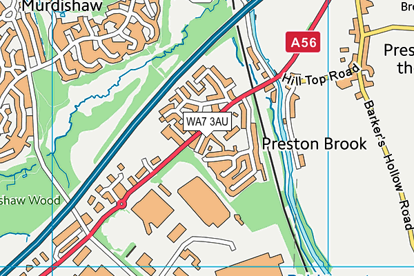 WA7 3AU map - OS VectorMap District (Ordnance Survey) WA7 3AU map - OS VectorMap District (Ordnance Survey)
